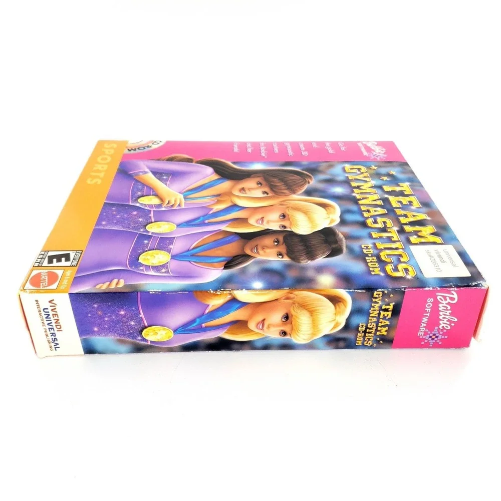 Barbie Team Gymnastics CD-ROM (PC, 2001) Complete Big Box